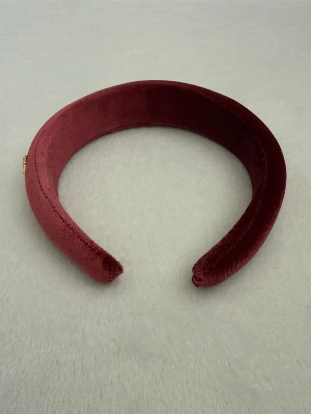 {NEW} Dolce & Gabbana Beauty | Padded Plush Velvet Headband Deep Mauve Burgundy